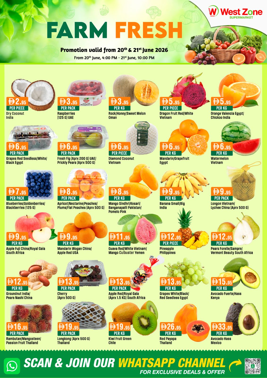 Farm Fresh Frutis and Vegetables june 20th to june 21st 2026