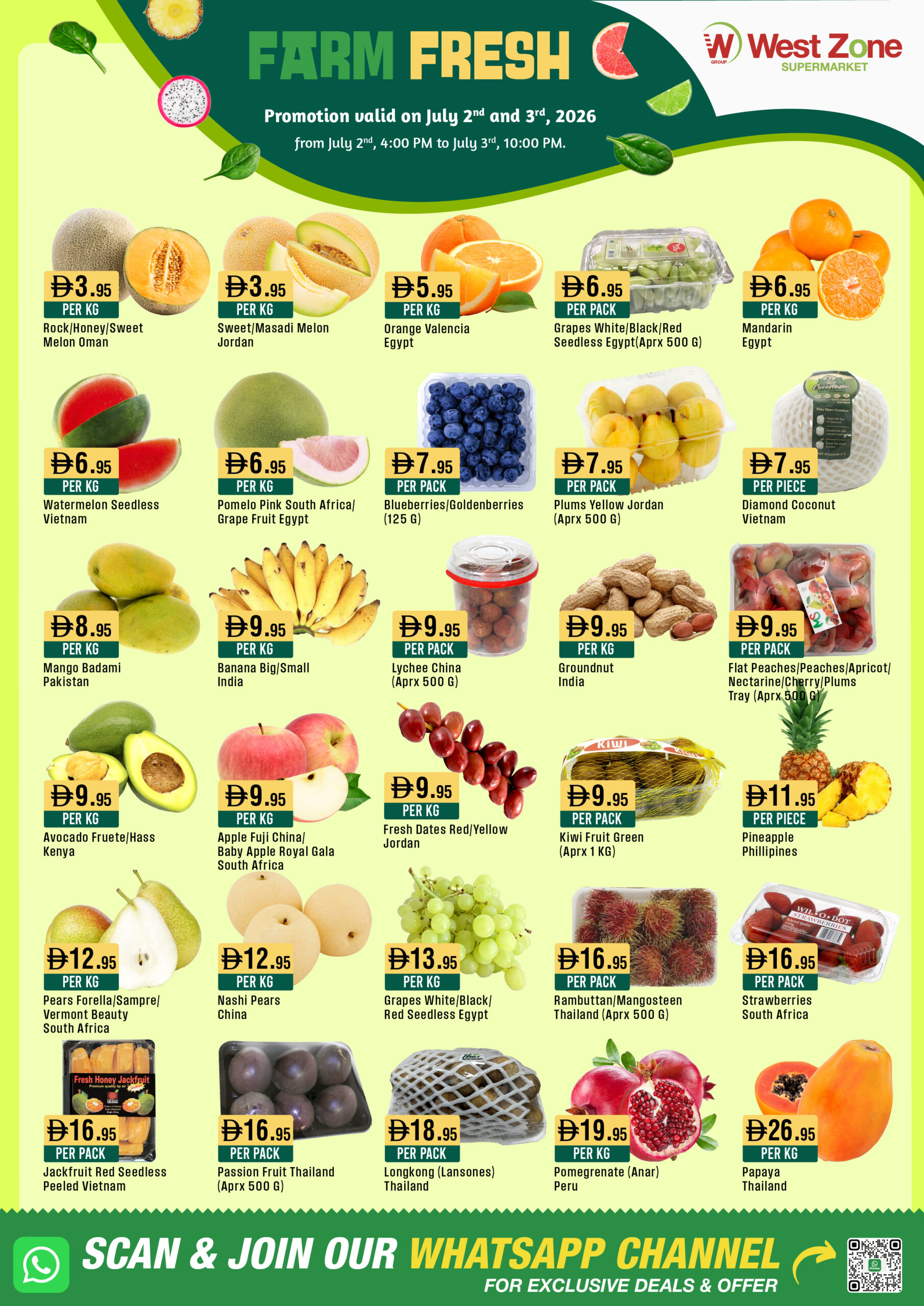 Farm Fresh promotion valid on 2nd and 3rd of July 2026
