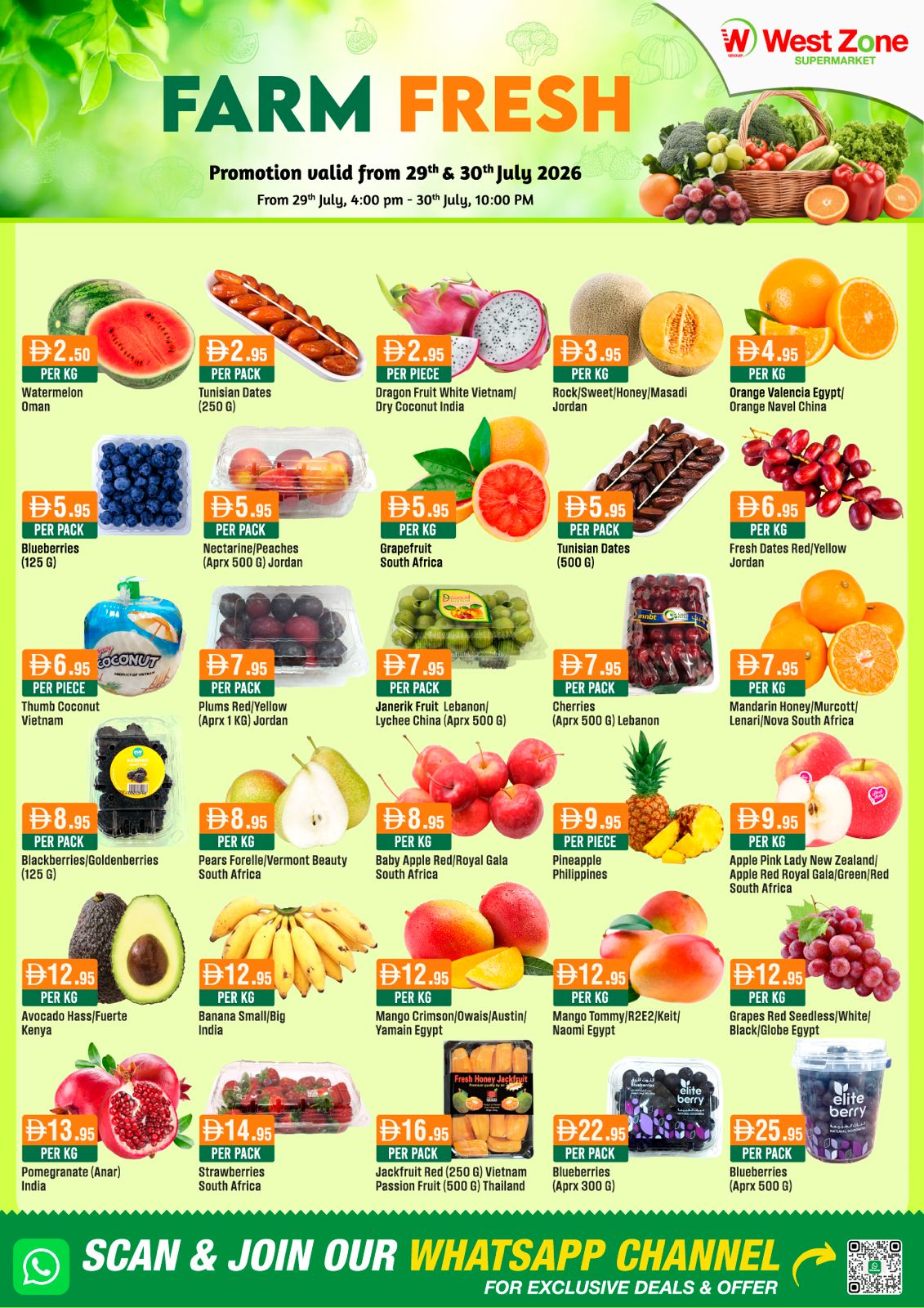 Farm Fresh 29th to 30th of July 2026