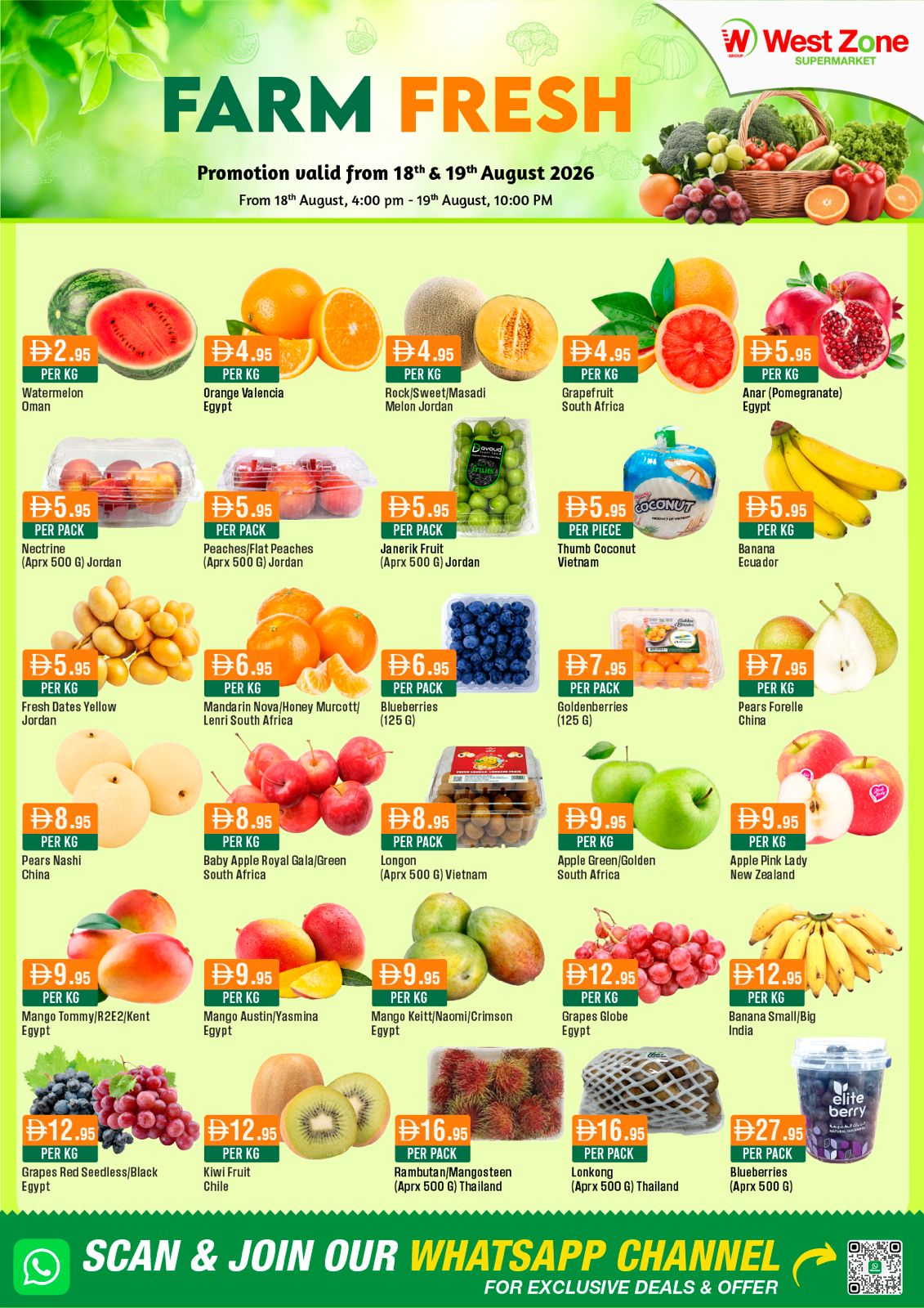 Farm Fresh valid from 18th & 19th of August 2026