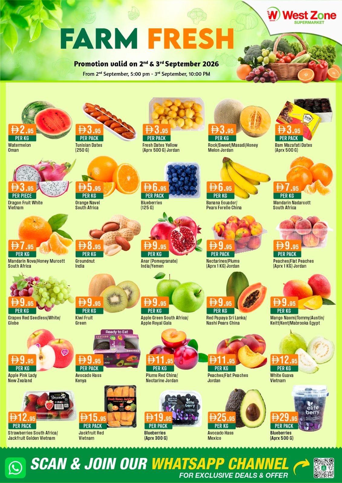 Farm Fresh valid from 2nd & 3rd September 2026