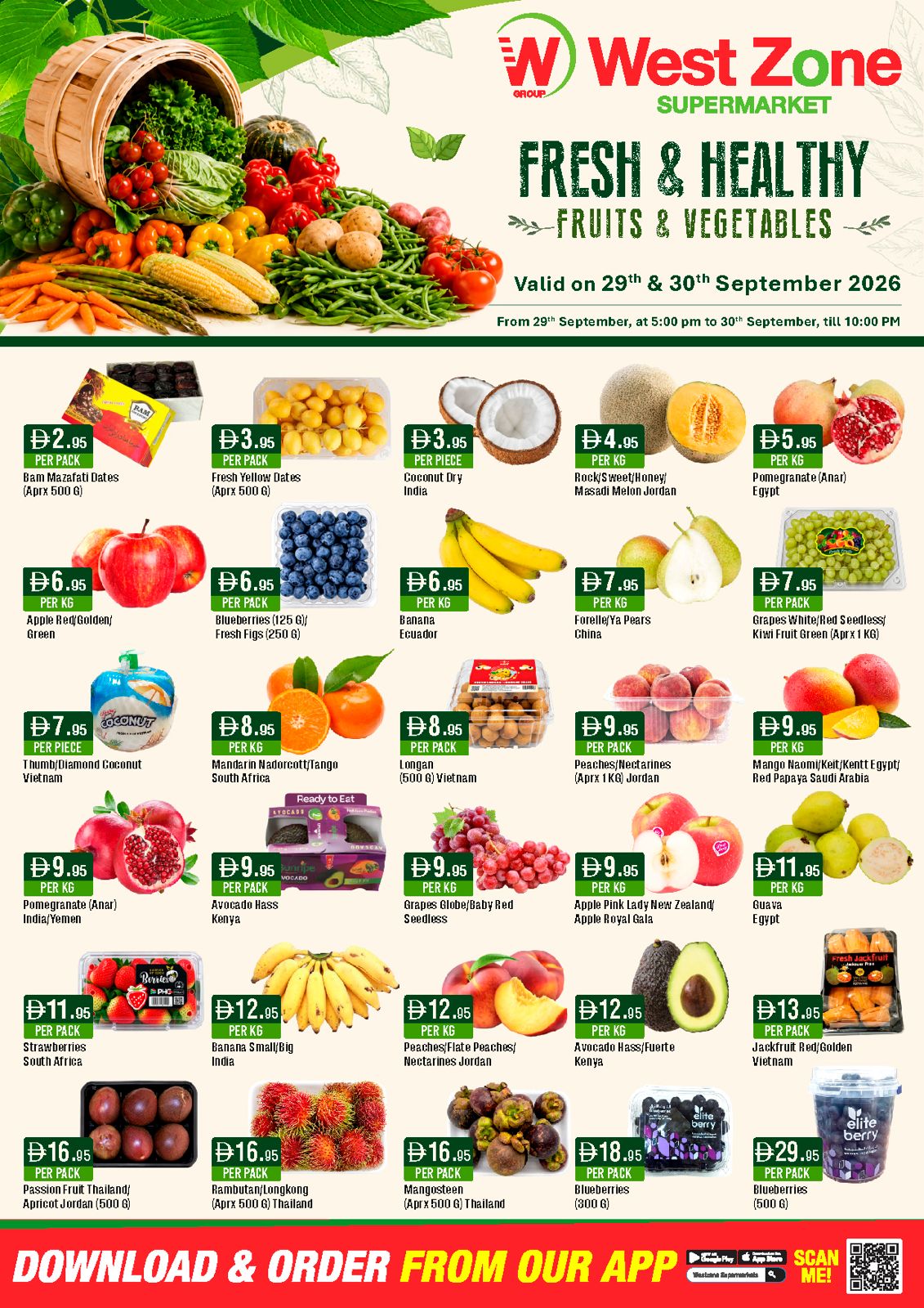 Fresh & Healthy Fruits & Vegetables 29th to 30th September 2026